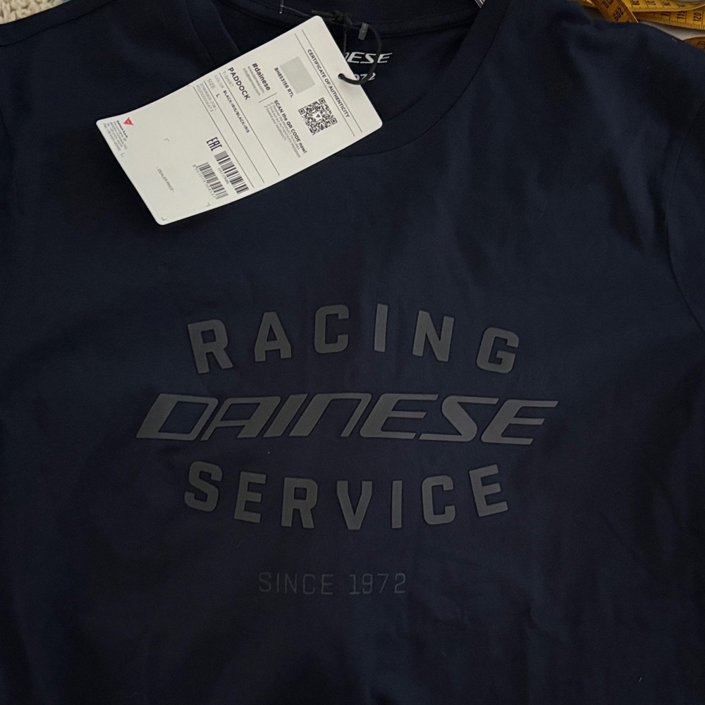 Dainese Men's Black Paddock Racing Service Tee Sz L